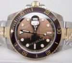High Quality Replica Rolex Submariner Brown Face Two Tone Gold Men's Watch